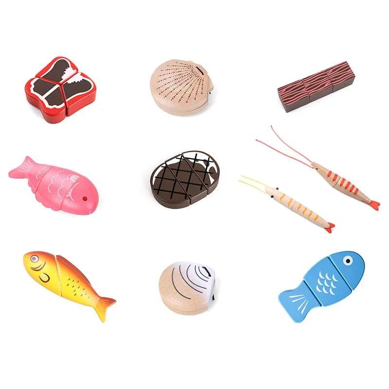 Wooden Slicer Fruit Vegetable Paste Cutting Simulation Kitchen Fruit Cutting Toys