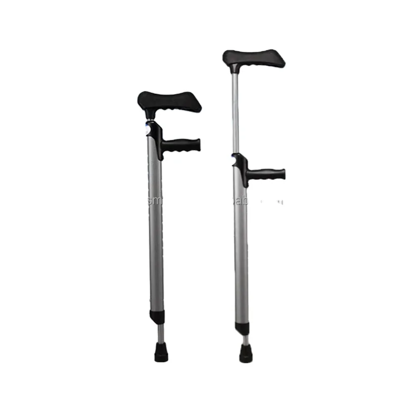 Hot Selling Aluminum Alloy Material Outdoor Travel  Adjustable Height Elderly Disabled Underarm Crutches Walker