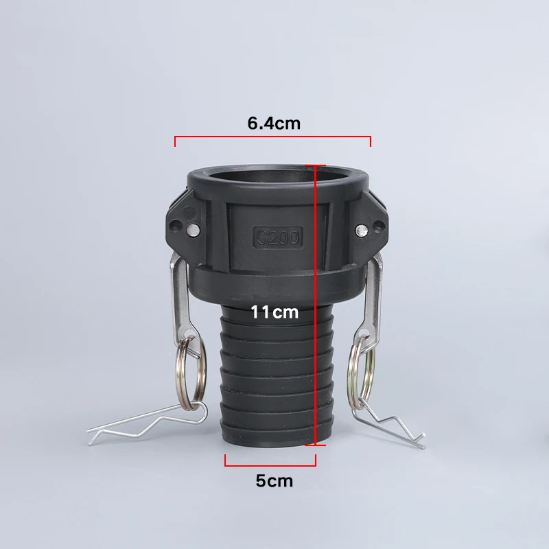 Plastic Camlock Fittings PP Quick Couplings Hose Connector Type C Camlock 2 Inch For IBC Tank
