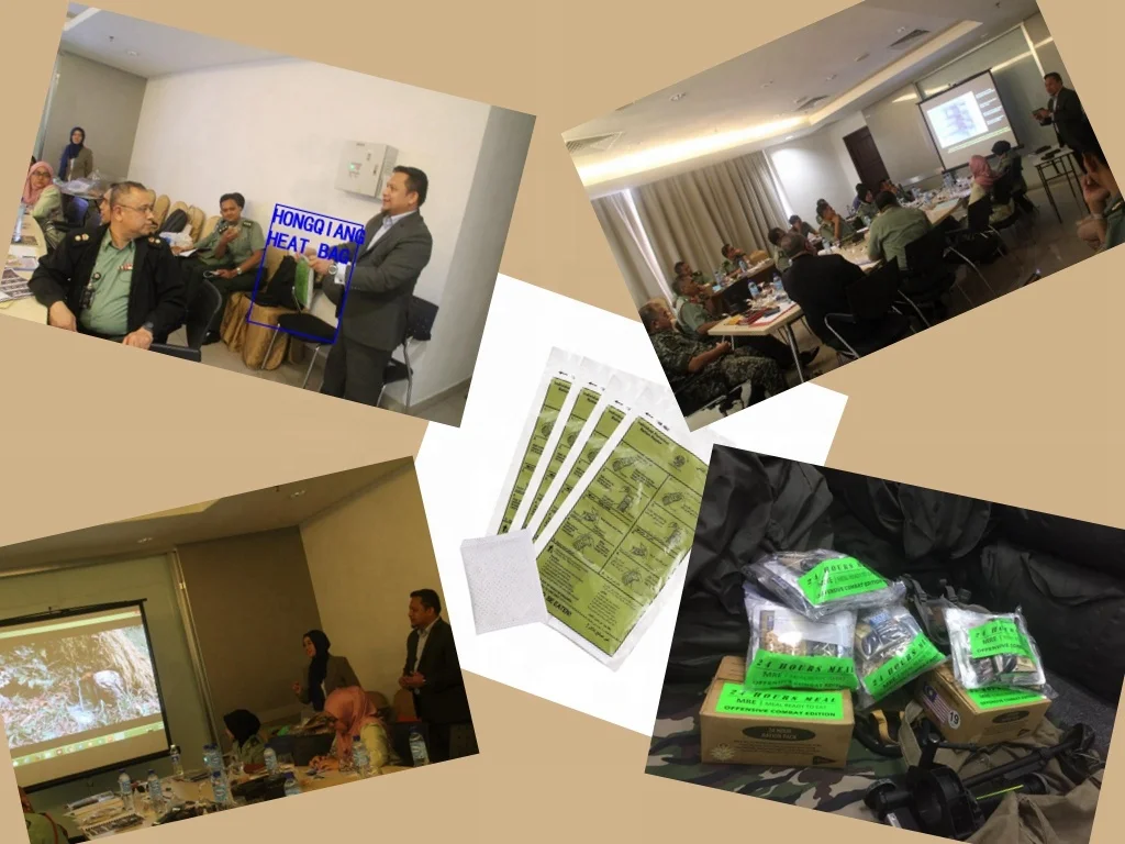 HQF- 040 HongQiang MRE Flameless Ration Heating Food Warming Pack With Food Container Portable Heater Bag heat pack for food