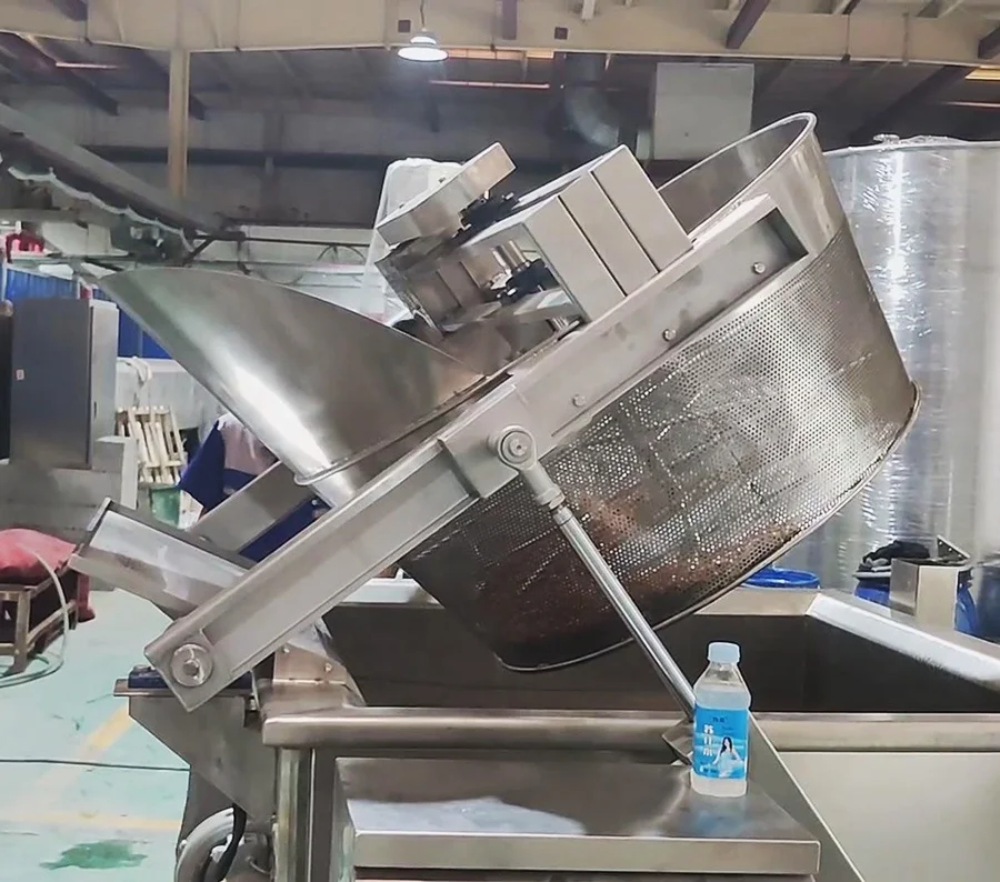 DBB130  Factory Price Ground Nuts Fryer Production Line Coated Nut Frying Machine electric gas peanuts batch deep fryer