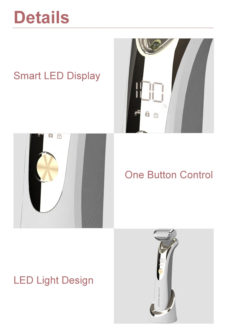 ladyshave bikini trimmer and shaver rechargeable waterproof electric razor for women