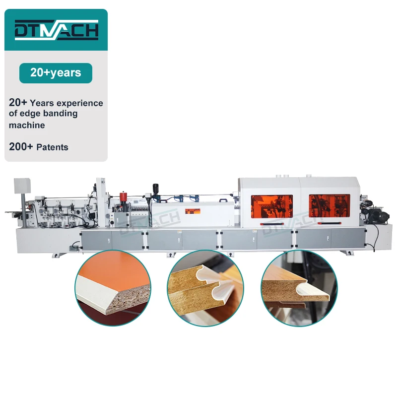 DTMACH F370 j type automatic edge banding machine buffing full automatic edge banding machine pre milling