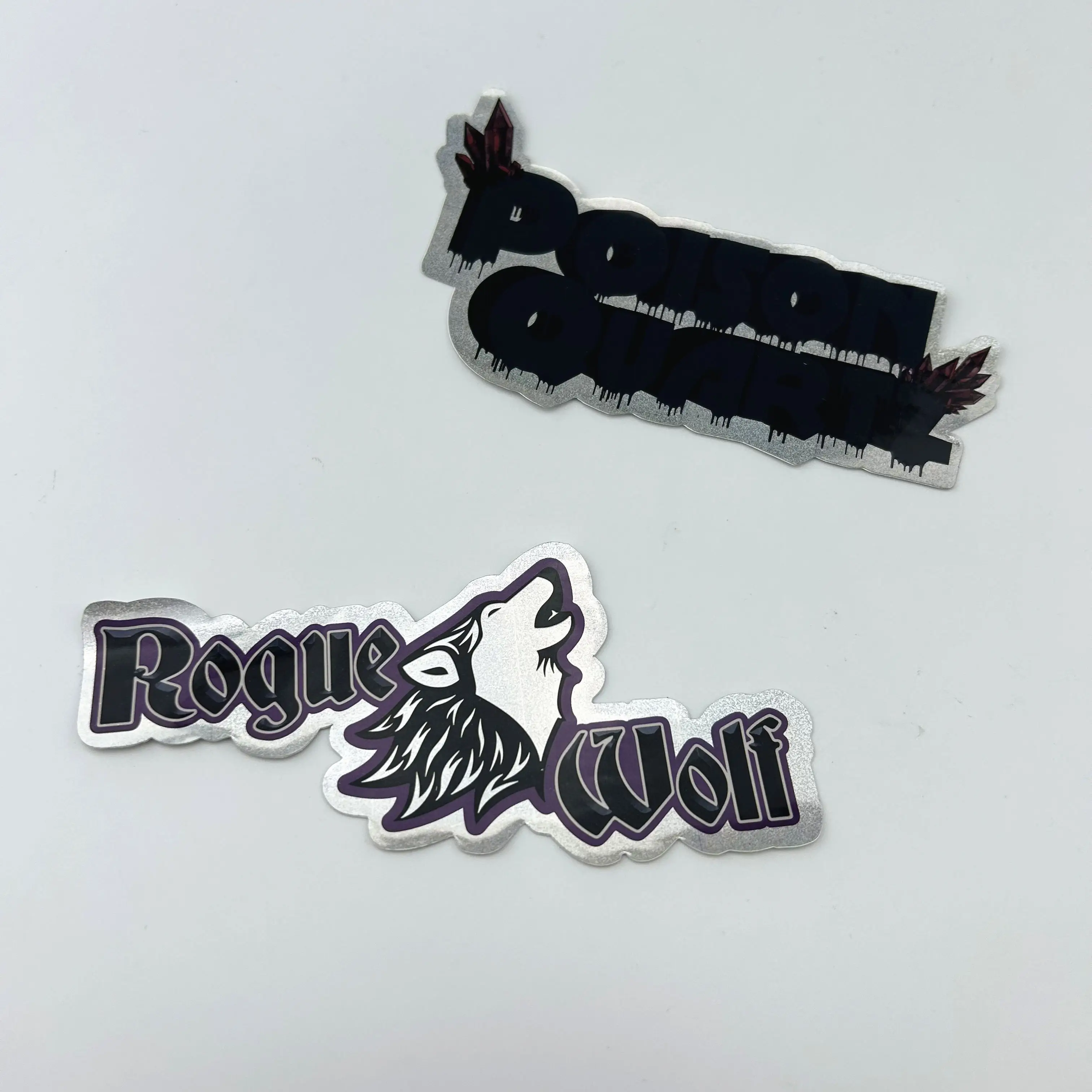 Self adhesive custom logo printing waterproof vinyl holographic die cut stickers for kids