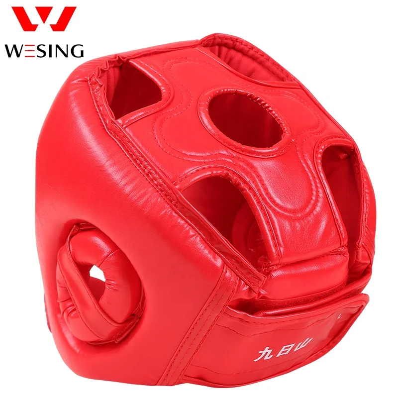Wesing Professional Custom Competition Activities Boxing Headgear Blue Red Top Ten Model Head Guard Boxing