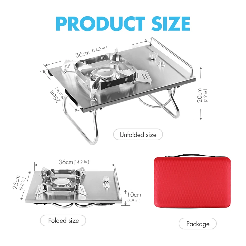 KingGear Outdoor Glamping IGT Grills Camping Gas Burner Stove Portable Gas Stove