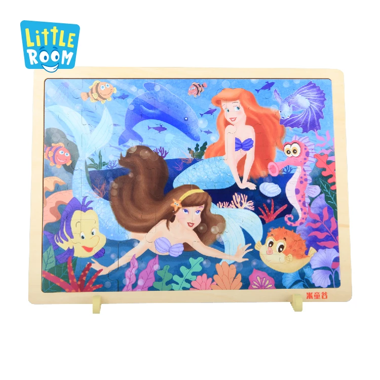 Learning toys wooden kids toys kids animated jigsaw puzzle 48 pieces brain educational toys wooden