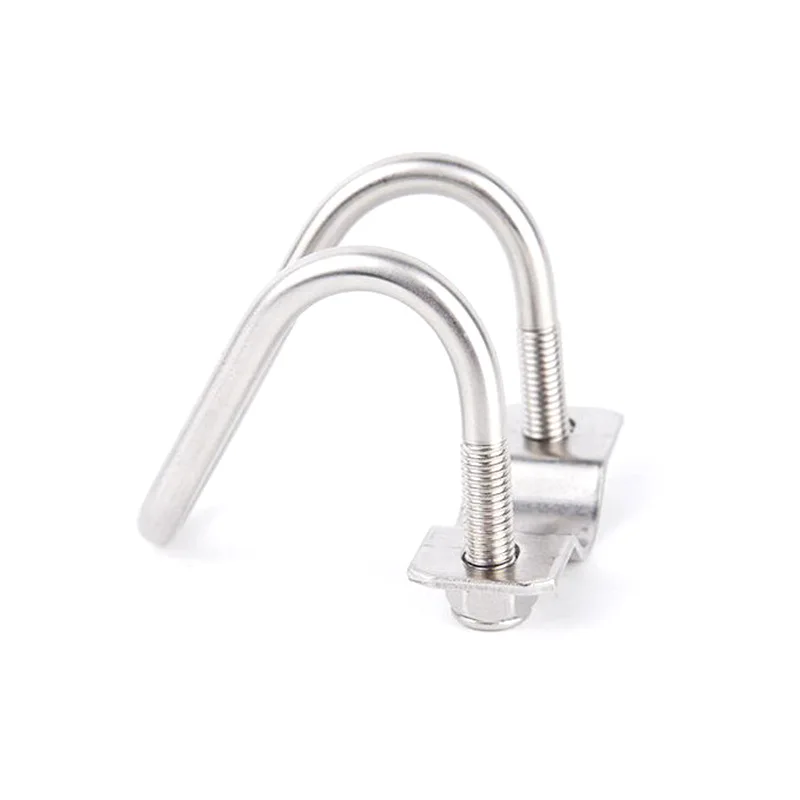 Strong Durability 304 Stainless Steel Double U-shaped Clamp U-shaped Screw Cross U-shaped Bolt Special-shaped Pipe Clamp