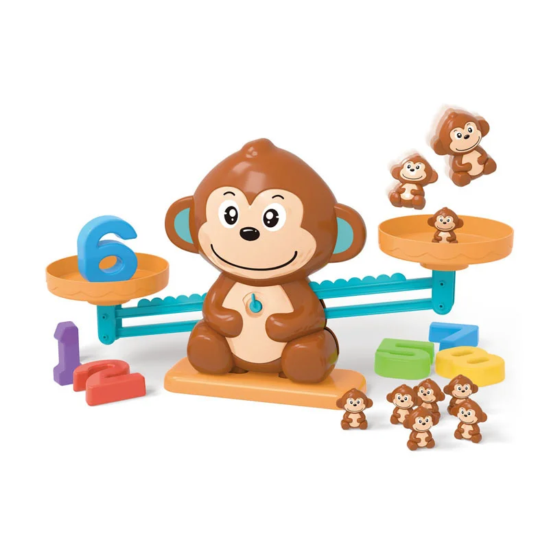 Safe plastic funny educational counting cool math board game monkey balance for kids