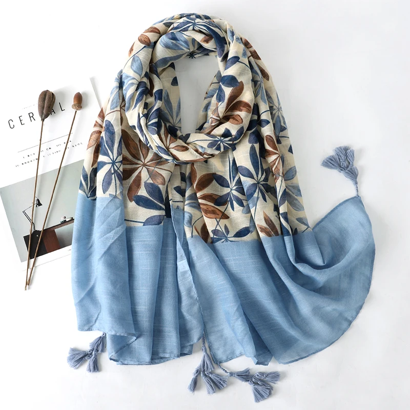 New Style Cotton Linen Scarf For Tourism Vacation Spring Autumn Fashion Shawl Women Sun Protection Scarf Wholesale