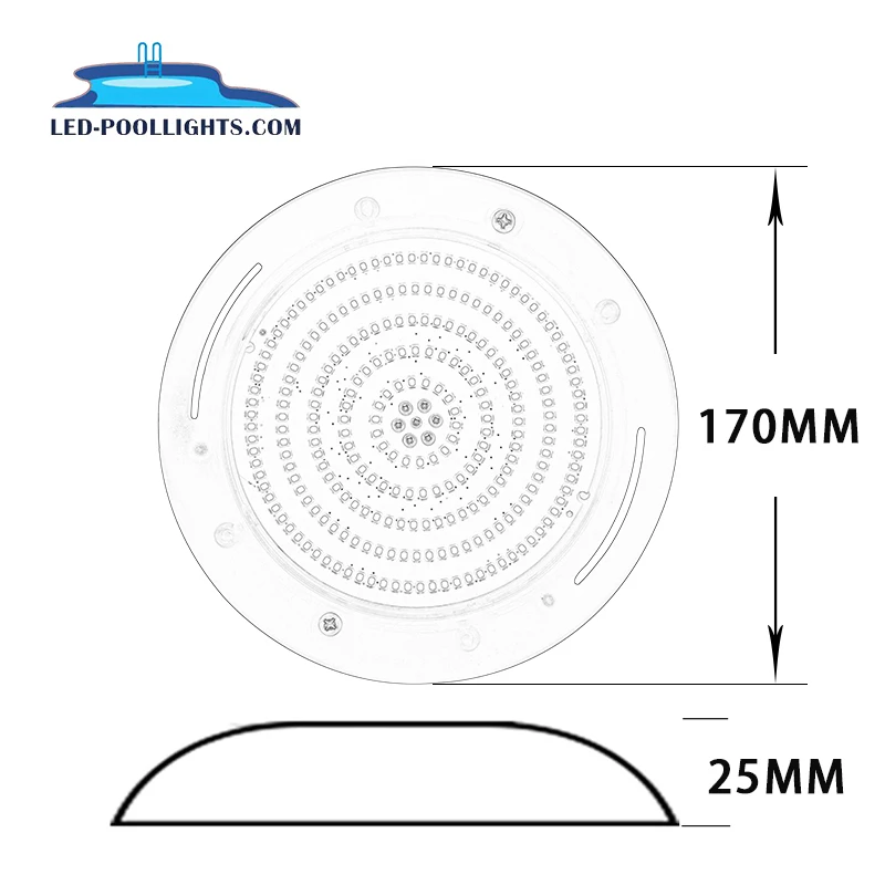 Multi functional Underwater LED Swimming Pool Lamp Wall Mounted Plastic Pool Lights Factory price RGB light
