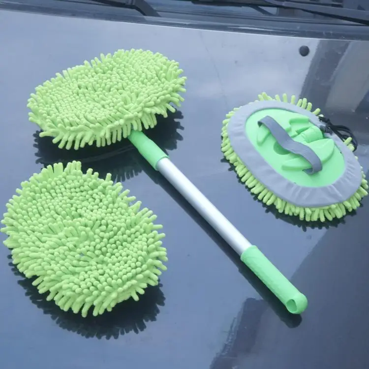 Telescopic Adjustable Rotating Chenille Long Handle Car Cleaning Brushes Kit Microfiber Car Wash Mop Brush