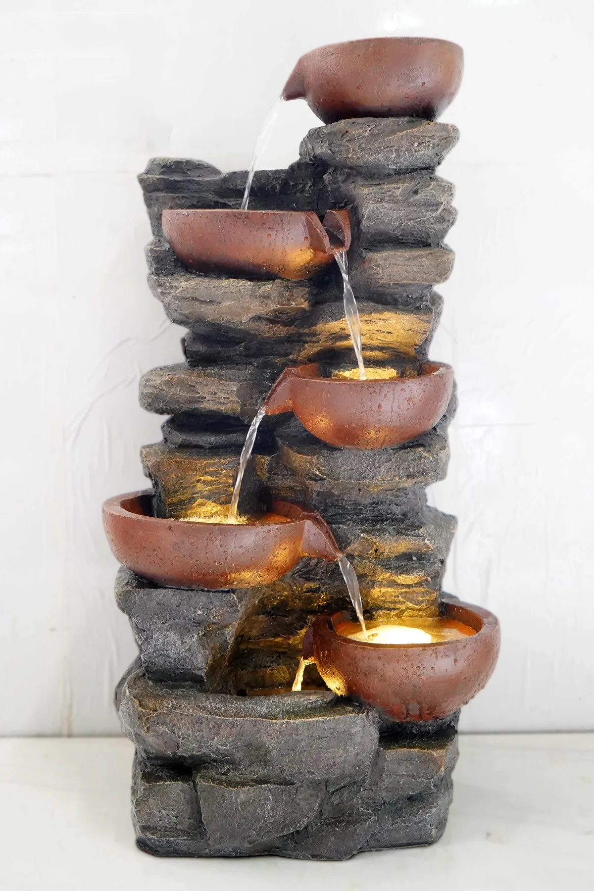 Hand Carved Garden Water Fountain Custom Fantastic Design Water Fountain Wine Jar Fountain