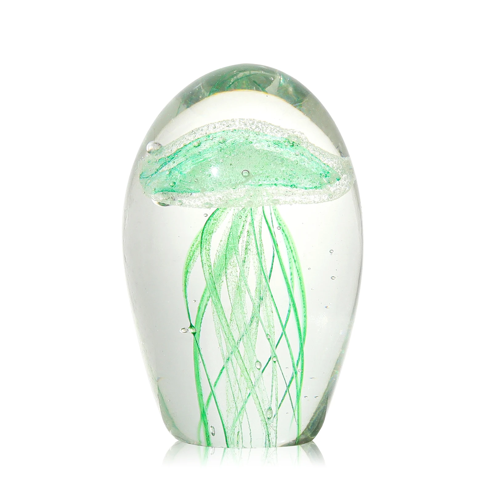 Glass Crystal Jellyfish  Figurine Home Decor  Glass Crystal Craft Gift for Home Office