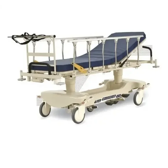 Hospital High-quality Luxury Hydraulic Transfer Hospital Patient Transportation Emergency Stretcher Trolley With 7cm Mattress