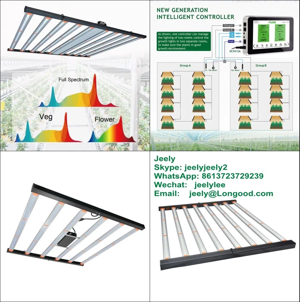 Longood Super Light High PPE 2.6 Led Grow 720W Powered by Hps Pro Led Grow Lights 720W Grow Light for Indoor/Greenhouse Plant