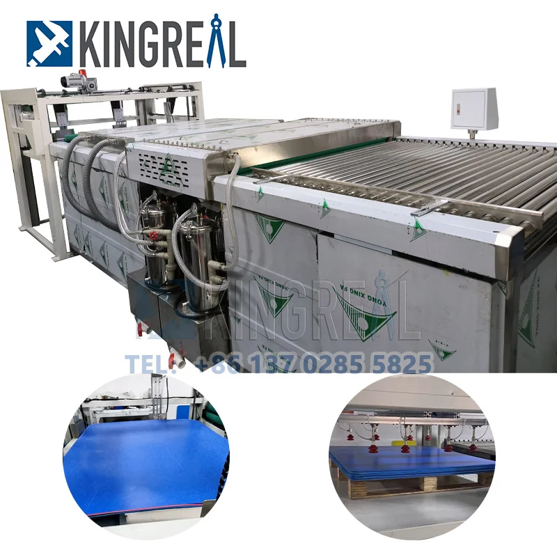 KINGREAL Automatic Metal Sheet Plate Cleaning Drying Machine Plastic Pallets Auto Cleaning Machine For Different Type Material