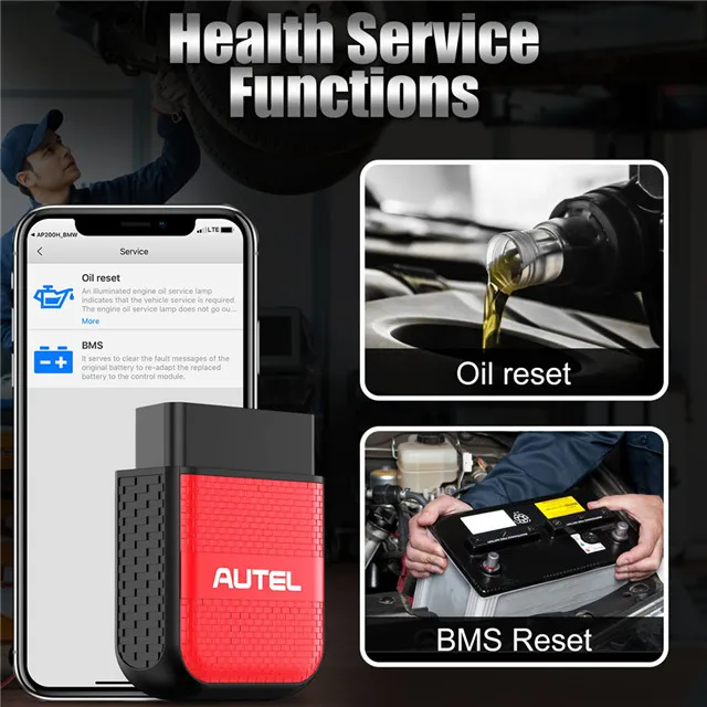 AUTEL MaxiAP AP200H беспроводной Bluetooth OBD2 сканер для всех автомобилей работает на iOS Android ENG/TRAN/SRS/ABS диагностическая функция