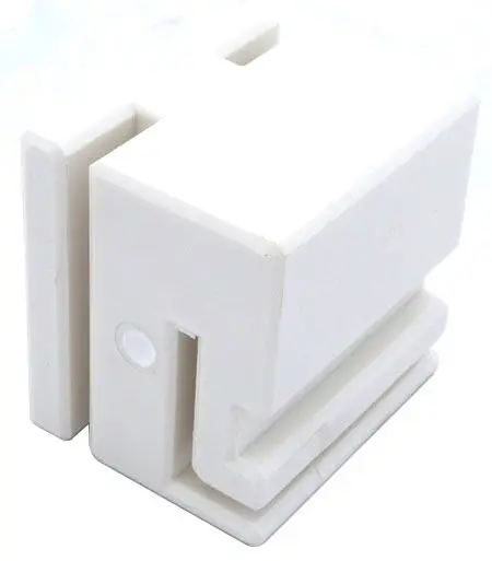 sliding gate nylon plastic block holder in aluminum channel