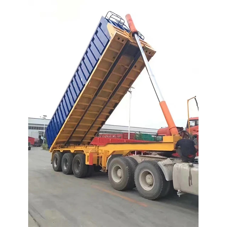Hot Sale 3-Axle Semi-Trailer 40-60 T Dump Type Truck with Forward Sidewall Back Grain Dump Self-Dumping Side Tipper Dump Trucks