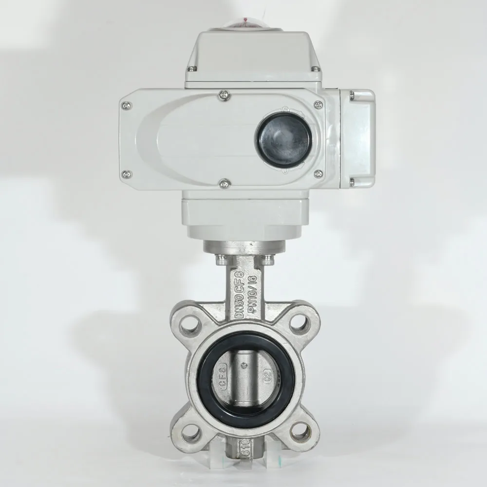 3 inch DN80 24V DC Disc CF8M PN16 Motorized Electric Lug Butterfly Valve