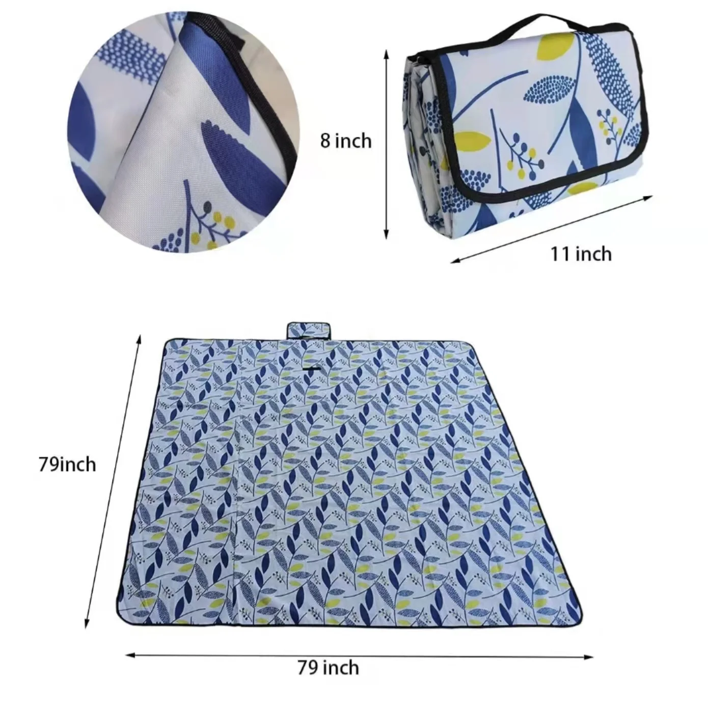 New Popularity Hot Sale Products Quality Foldable Beach Waterproof Picnic Mat Outdoor Large Printed Picnic Blanket