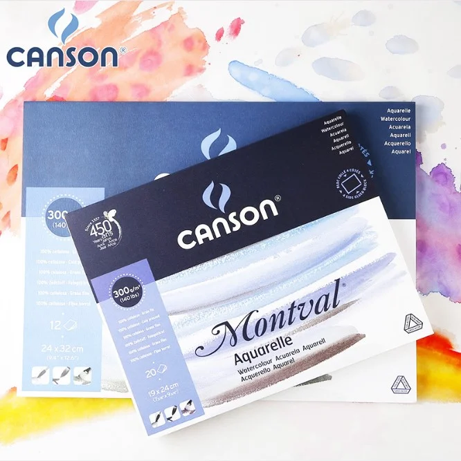 Альбом для рисования Canson Montval 105*155 мм 12 листов 300 г м2 акварельная