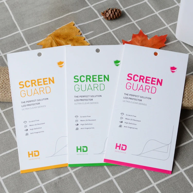 Cell Phone Tempered Glass Screen Protector Paper Packaging Box For Screen Protector
