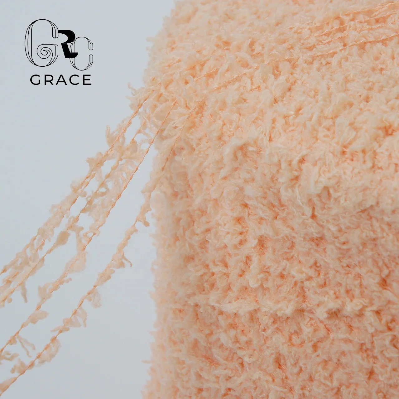 Yarn For Crocheting 100% Polyester Sustainable boucle Home Fleece Yarns For 3-needle flat knitting machine