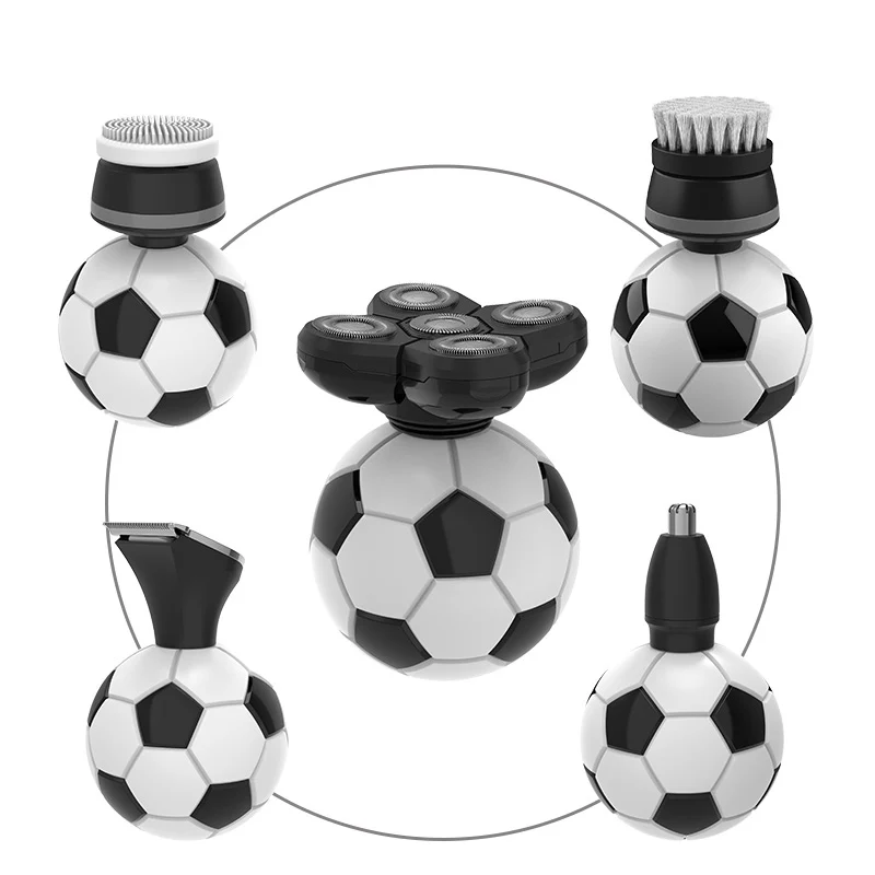 5 in 1 Cordless custom Shavers ipx6 waterproof 5 Head five blade pure football men shaving machine electric shaver for men