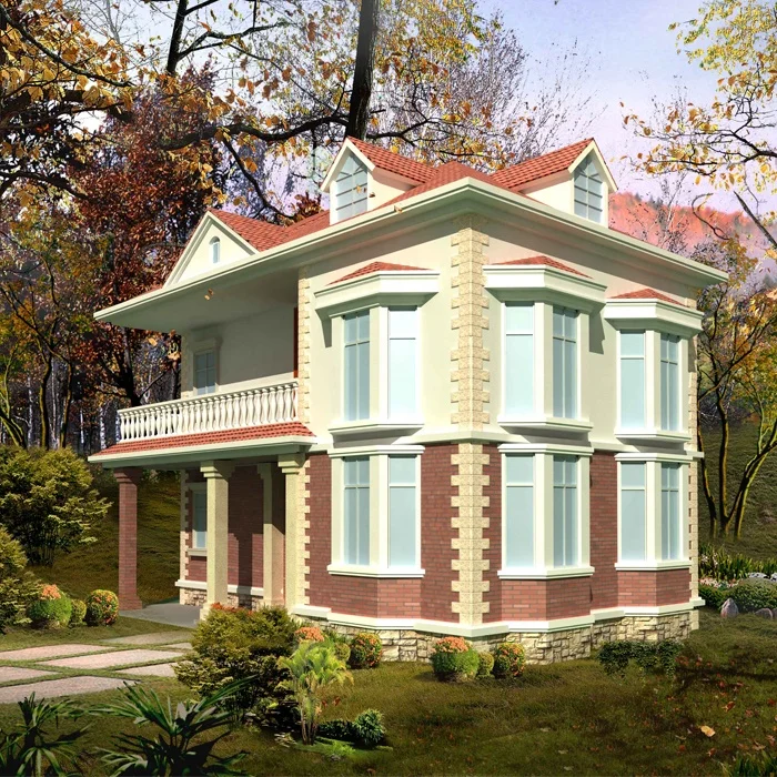 
Fast Construction Two Storey Prefab Homes Light Steel Structure Modular Prefab Kit Movable 