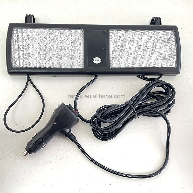 48LED RED BLUE  Windshield Hazard Flashing Light Law Enforcement Emergency Vehicles Trucks Car Visor Strobe Warning Lights