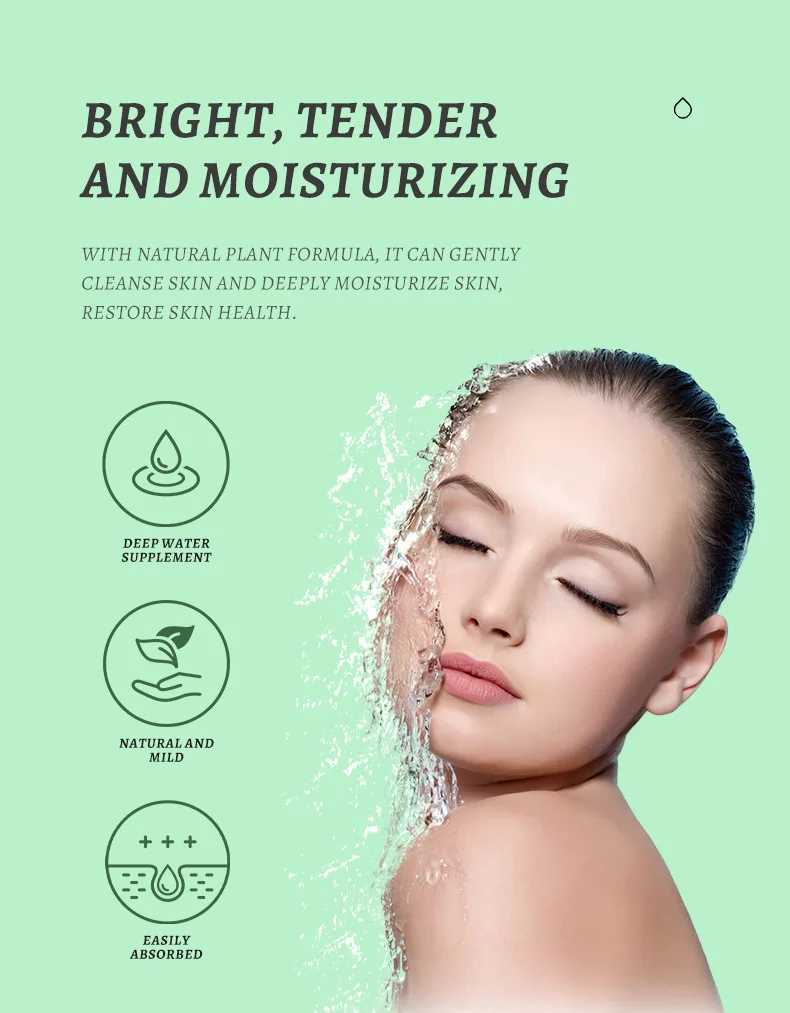 Natural Plant Cucumber Aloe Vera Avocado Extract Skin Care Moisturizing Korean Beauty Facial Sheet