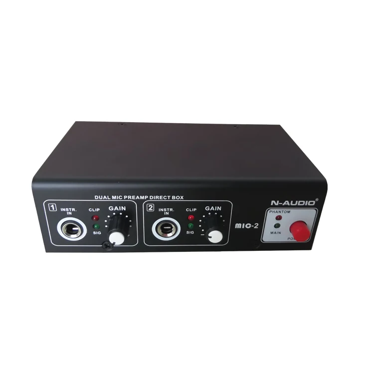 Metal Case Two Channel Microphone Amplifier For Studio Recording