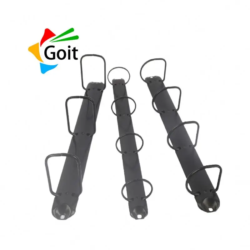 China manufacturer 4 ring clips black manufacture loose-leaf a6 binder clip ring mechanism a5/b5/a4 loose leaf with logo