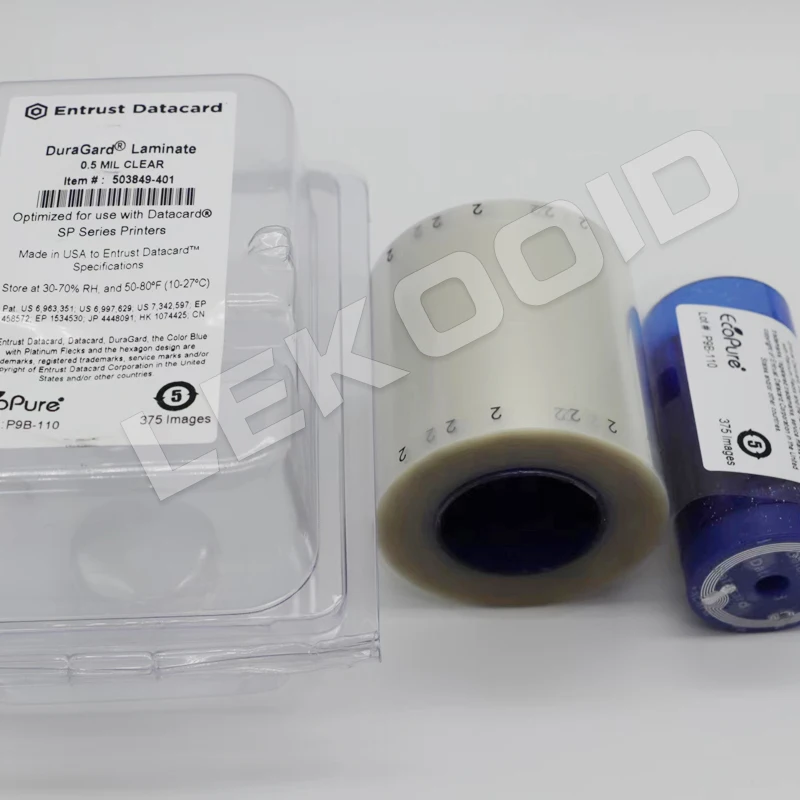 Datacard 503849-401 Clear 0.5 mil DuraGard clear Overlaminate Ribbon & Cleaning Kit for Datacard SP75,SP75 plus Id card printer