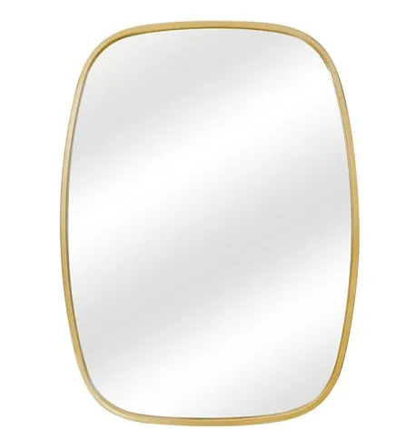 Оптовая продажа, тяжелые настенные зеркала 18x24 дюйма из золотистого металла