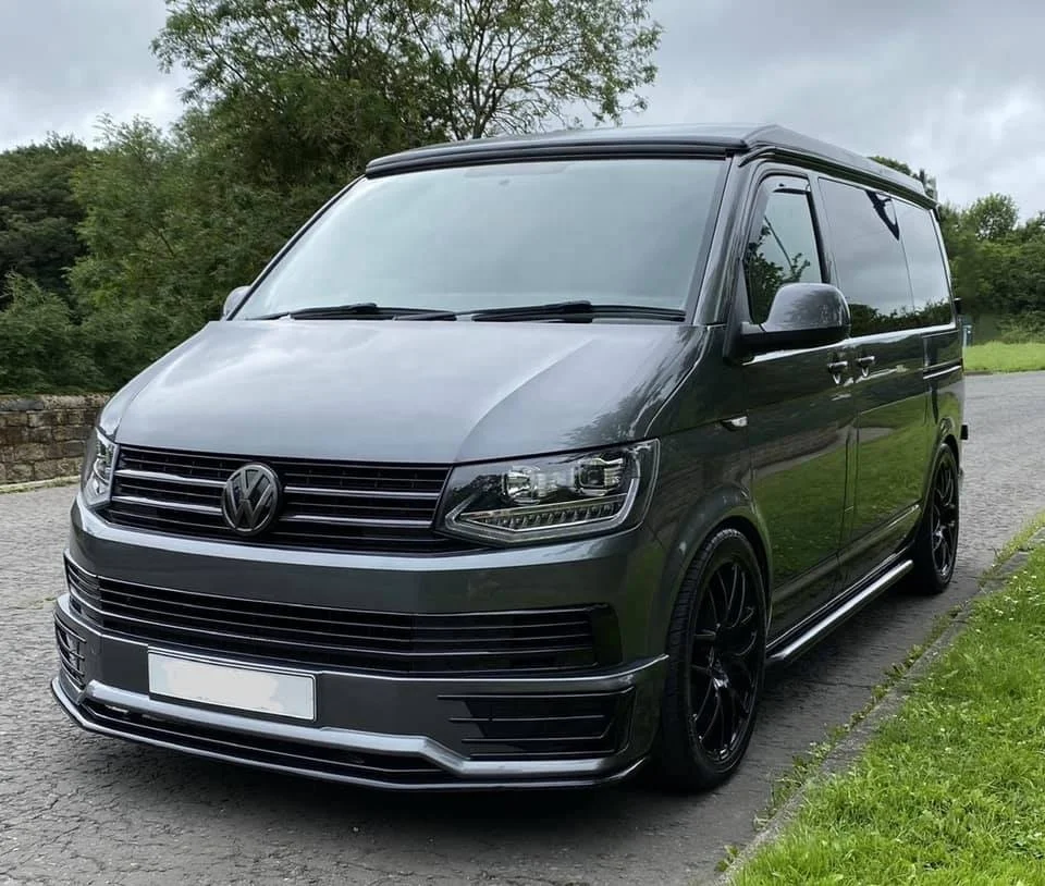 Для Volkswagen T6 Multivan Caravelle пластиковые книжка передний бампер спойлер сплиттер тюнинг-пакет для Vw