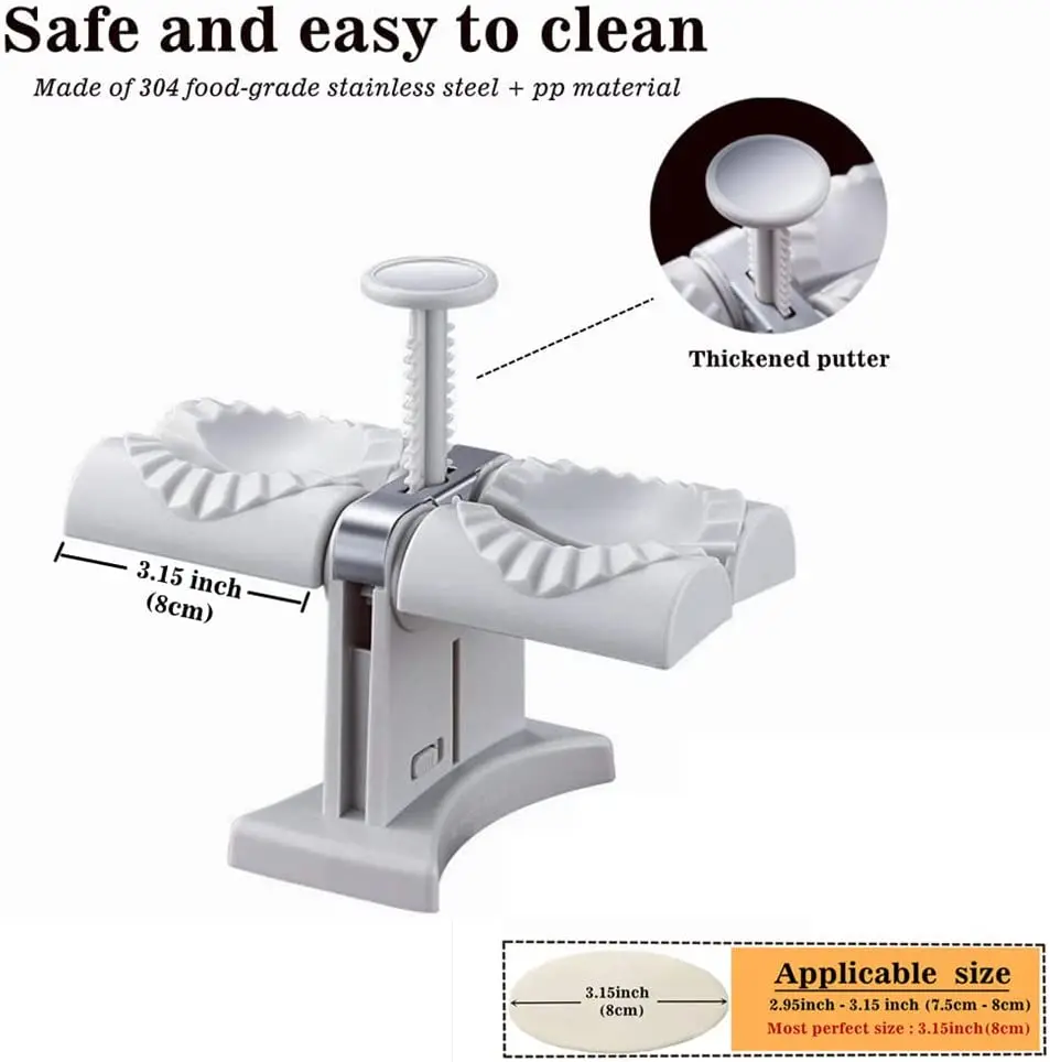 Factory Supply Metal Molder Home Momo Skin Magical Kitchen 2In 1 In 2 Machine Wrapper Sweet Luqaimat Manual Dumpling Maker Small