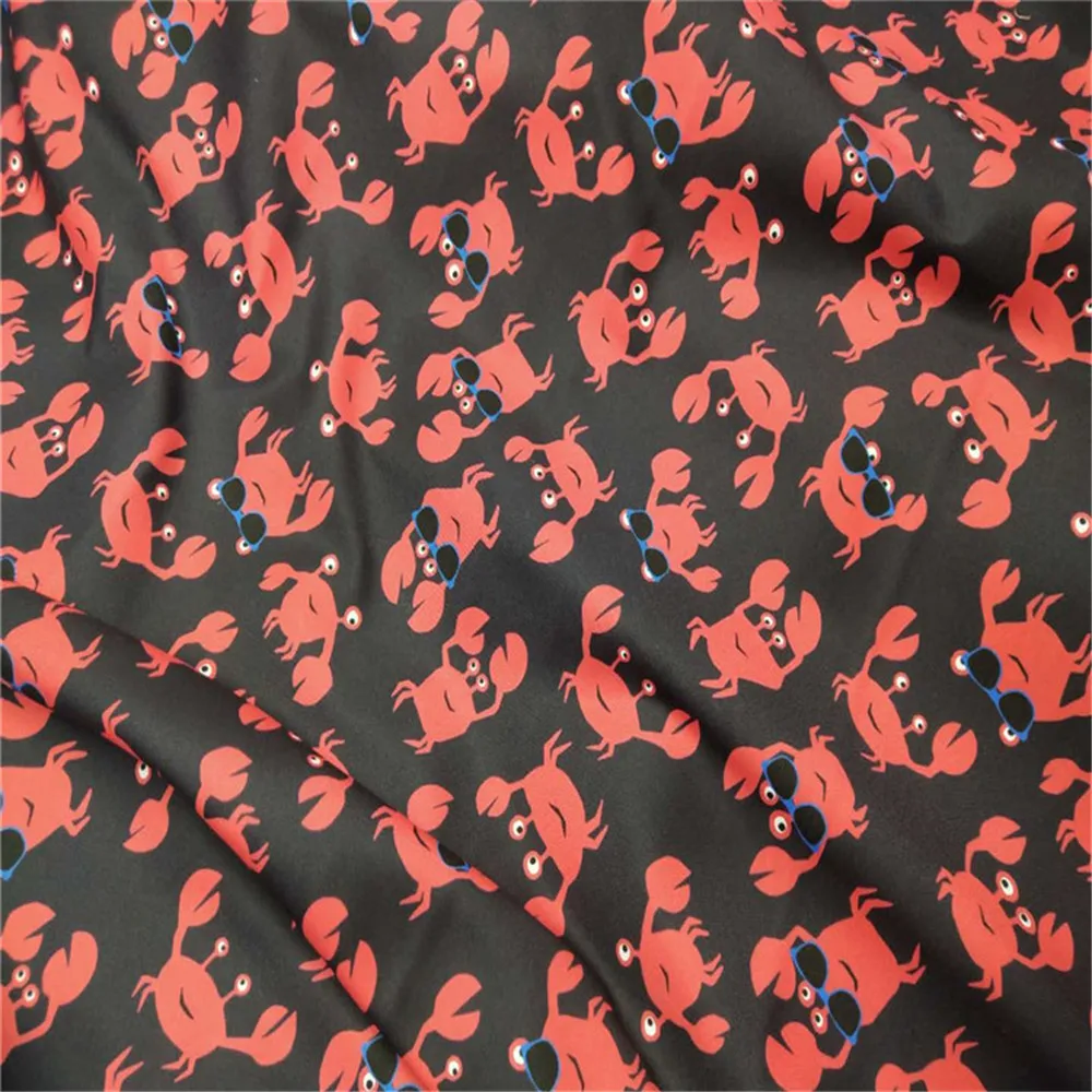 
print twill microfiber peac skin fabric for beach shorts 