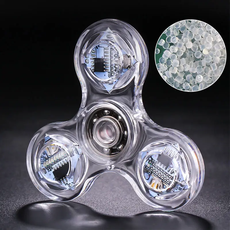 Fidget Hand LED Stress Relief Toy Colorful Anti Stress Toys Hand Spinner for Kids and Adult