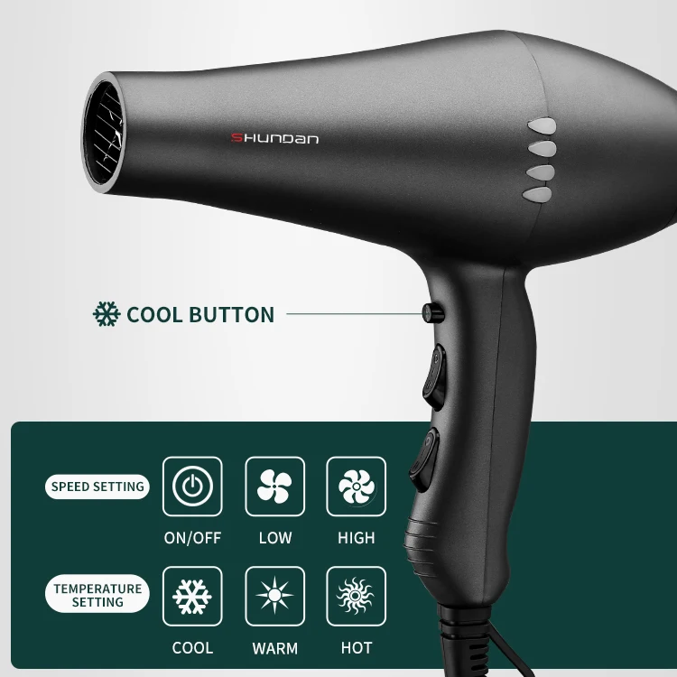 2000W Custom High-power Pofessional Salon Hair Dryer  AC Motor Salon Ionic Hair Dryer