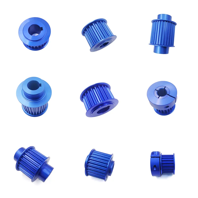 OEM timing pulleys anodize surface treatment red blue color customized aluminum timing pulley