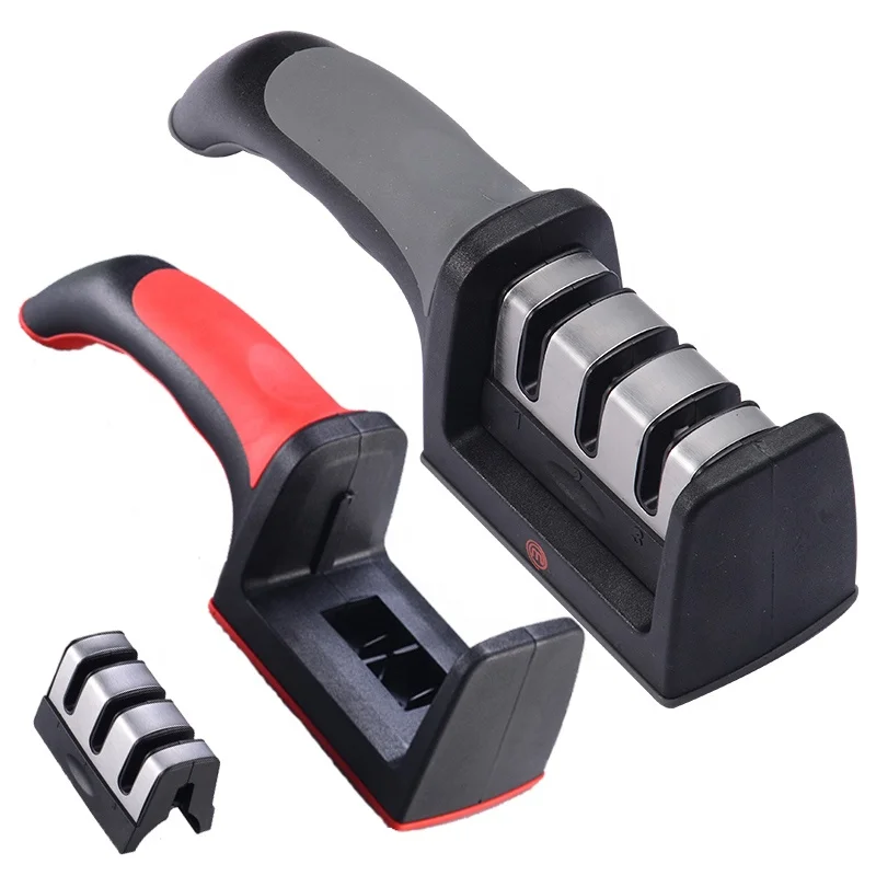 Hot Selling Wholesale Stainless Steel Sharpening Stone Professional Blades 3 Or 4 Stage Scissor Knife Sharpener