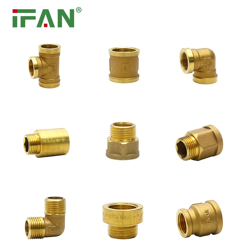 IFAN All standard Brass Pipe Fitting 3/8 Plumbing Union Nut Copper Brass Fittings For Pipe Connect