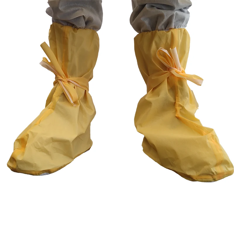 Anti Skid Cleanroom Factory Laboratory Workwear Custom Non Woven Microporous Tie Waterproof Disposable Boot Covers