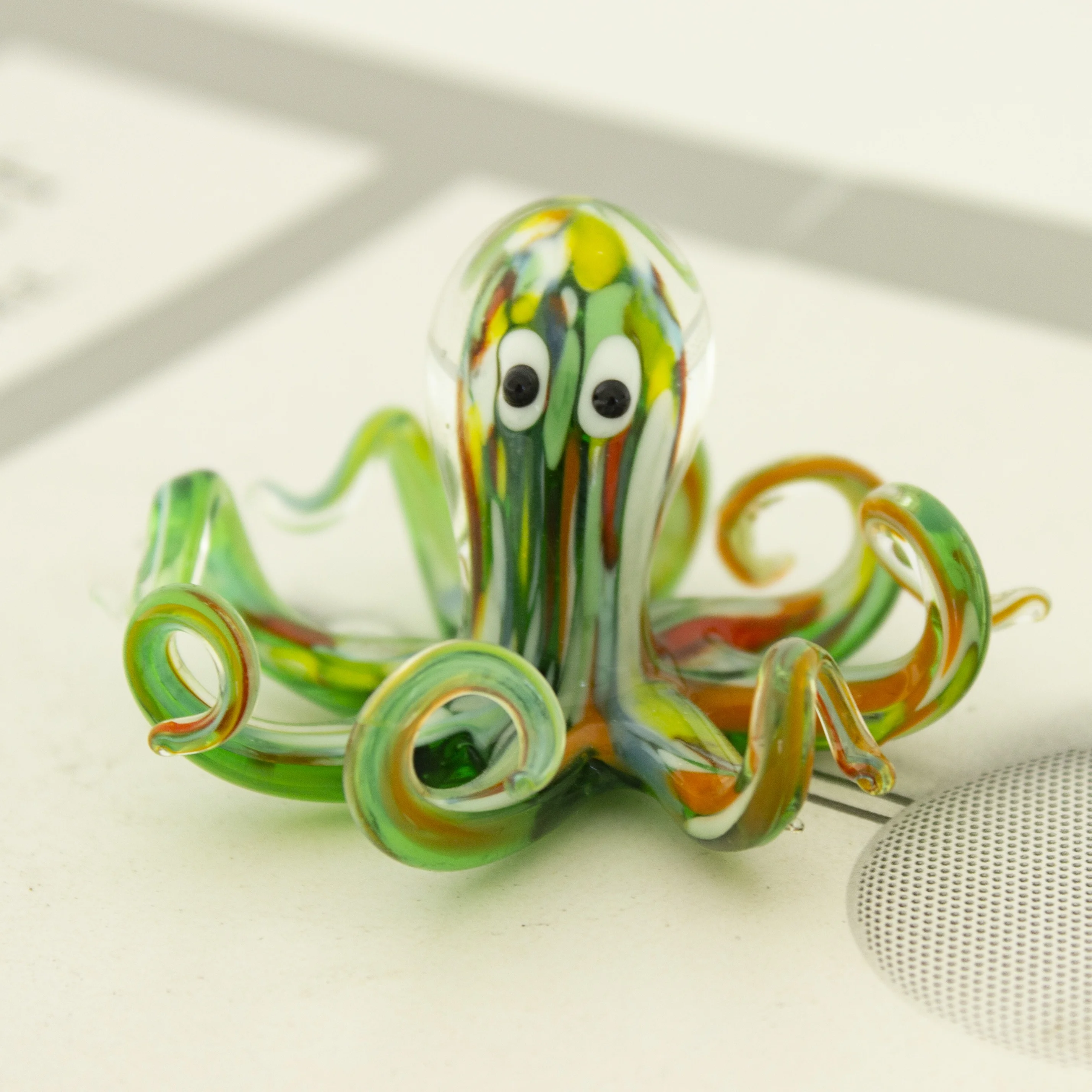 Lamp working ornaments glass octopus animal figurines for home decoration