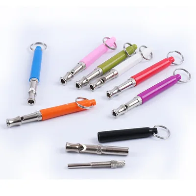 Dog Whistle Free Lanyard for Dog Recall Repel Training Adjustable Frequencies Ultraso Stainless Steel Dog Training Whistle