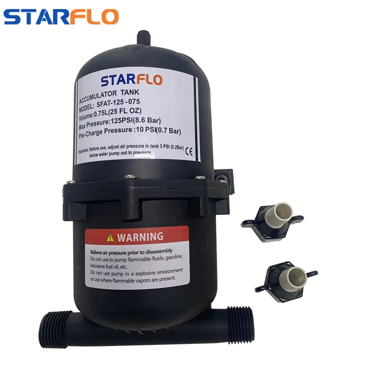 STARFLO 125PSI 12 В dc 0 75 л Аккумулятор давления воды в баке контроля расхода караван аккумулятор для морских судов