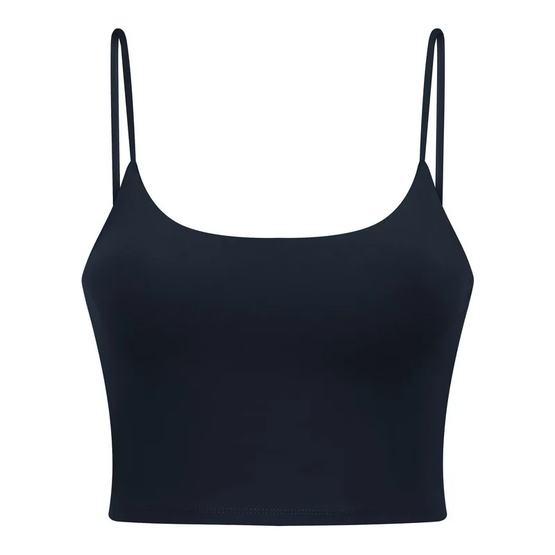 Customize Logo Fitness Yoga Wear Sexy Thin Straps Padded Crop Tops Classic Sports Bras